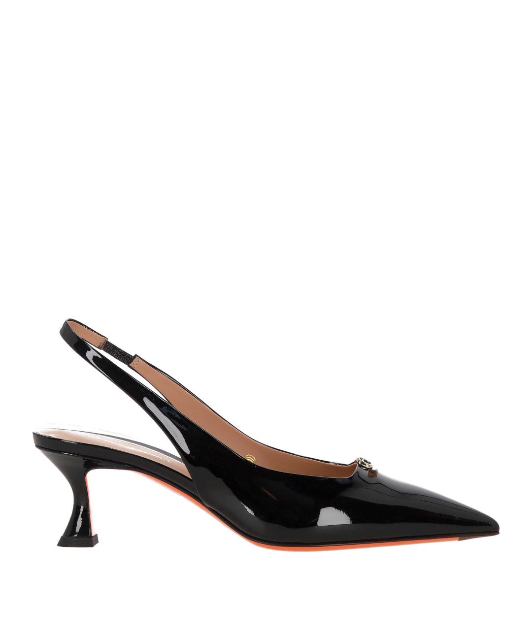 SANTONI Черные кожаные туфли, фото 1