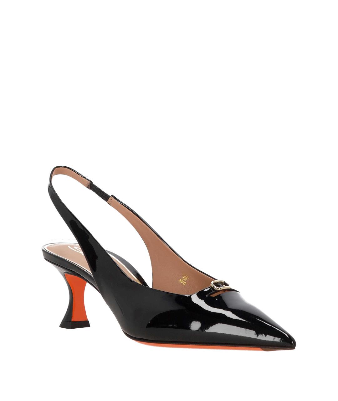 SANTONI Черные кожаные туфли, фото 2