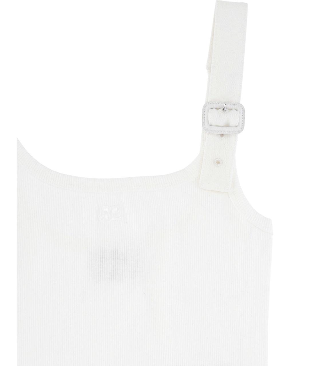 COURREGES Белая хлопковая майка, фото 2