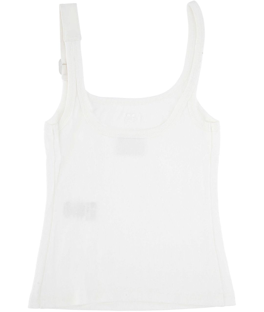 COURREGES Белая хлопковая майка, фото 3