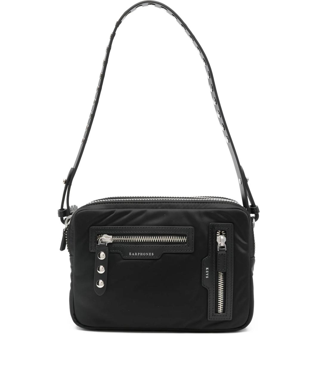 ANYA HINDMARCH Черная тканевая сумка через плечо, фото 1