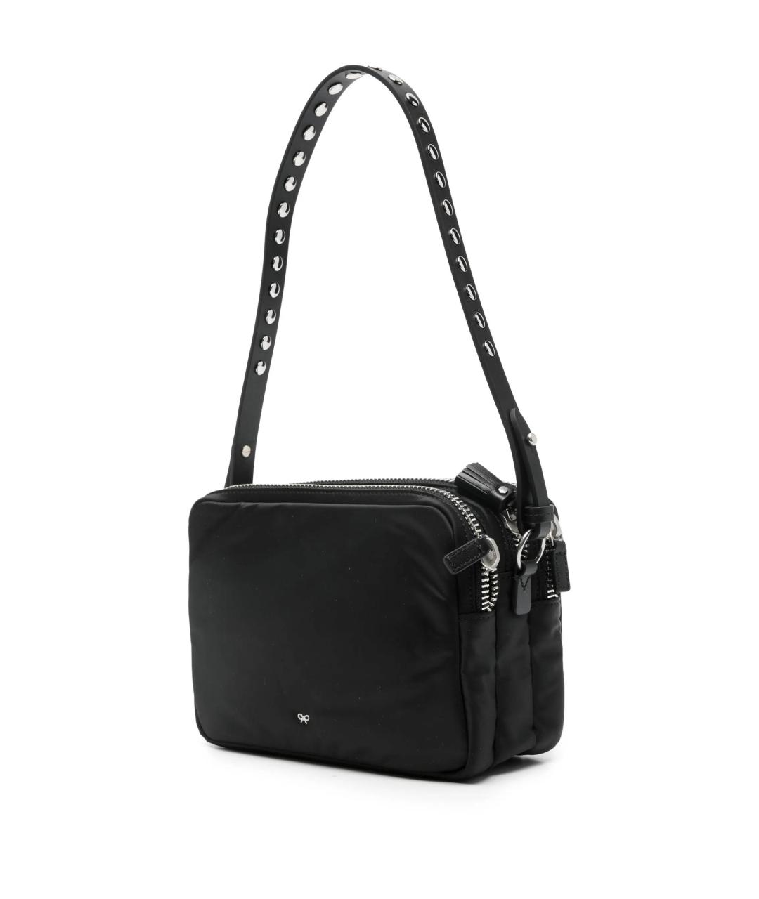 ANYA HINDMARCH Черная тканевая сумка через плечо, фото 2