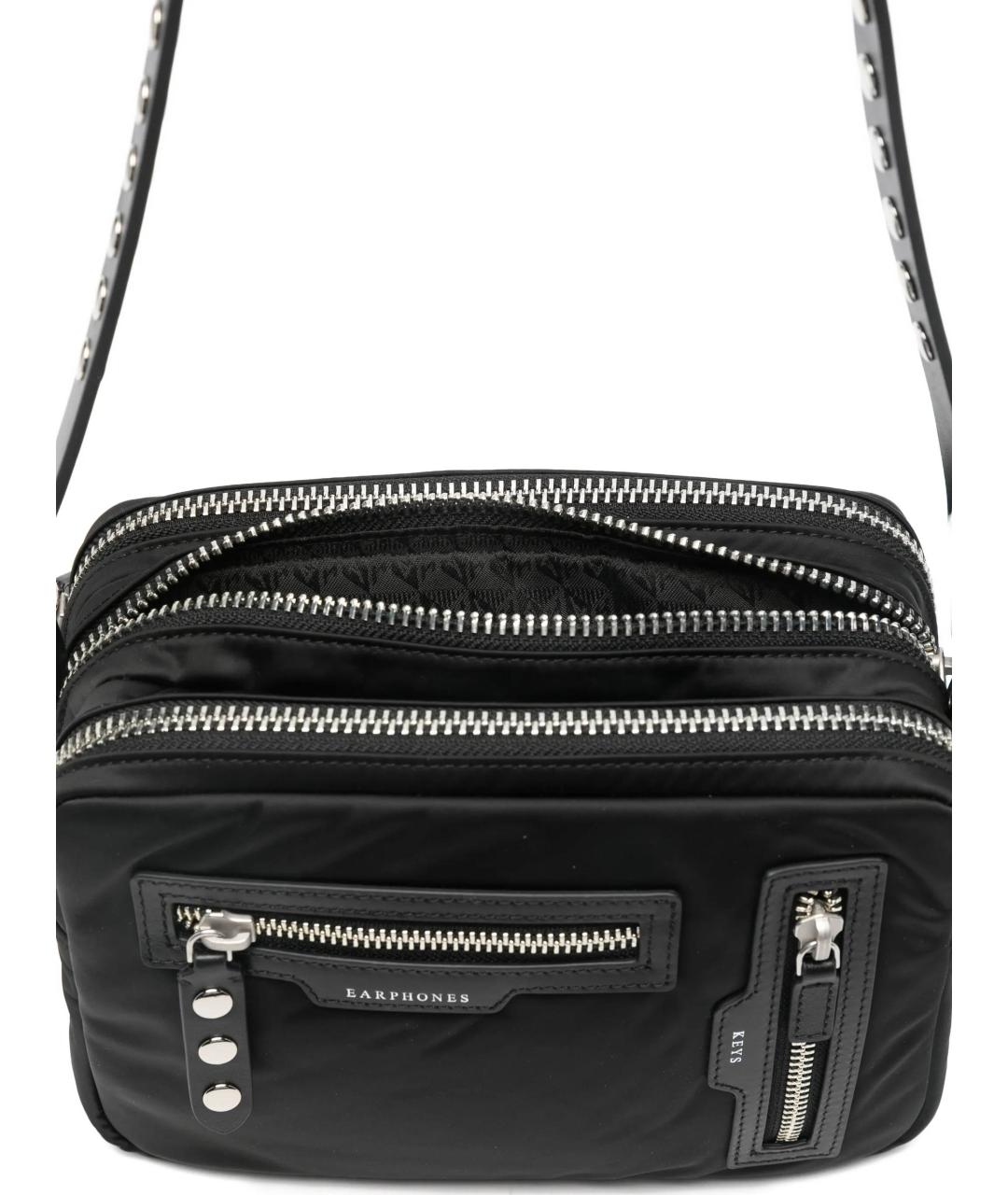 ANYA HINDMARCH Черная тканевая сумка через плечо, фото 4