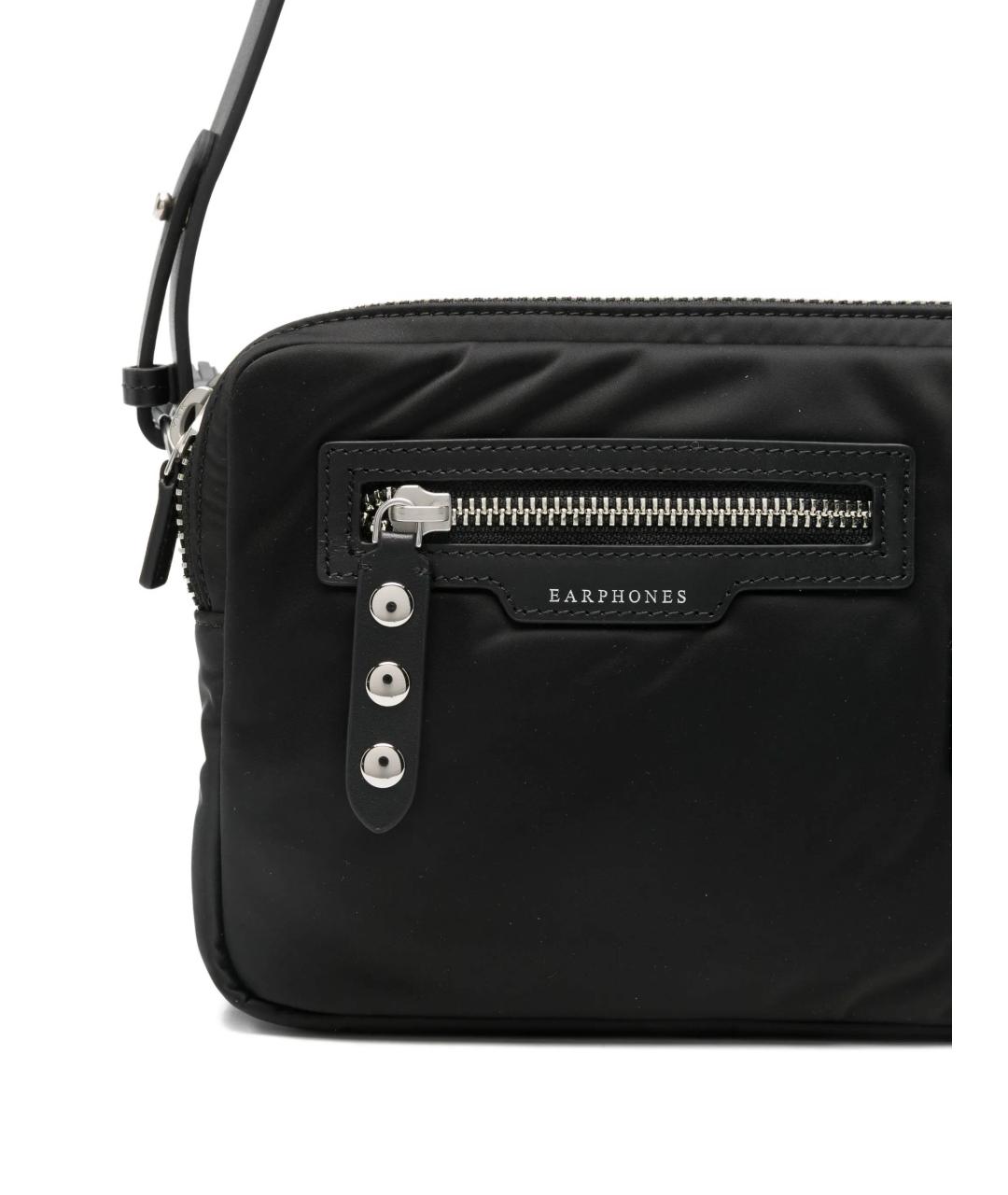 ANYA HINDMARCH Черная тканевая сумка через плечо, фото 3