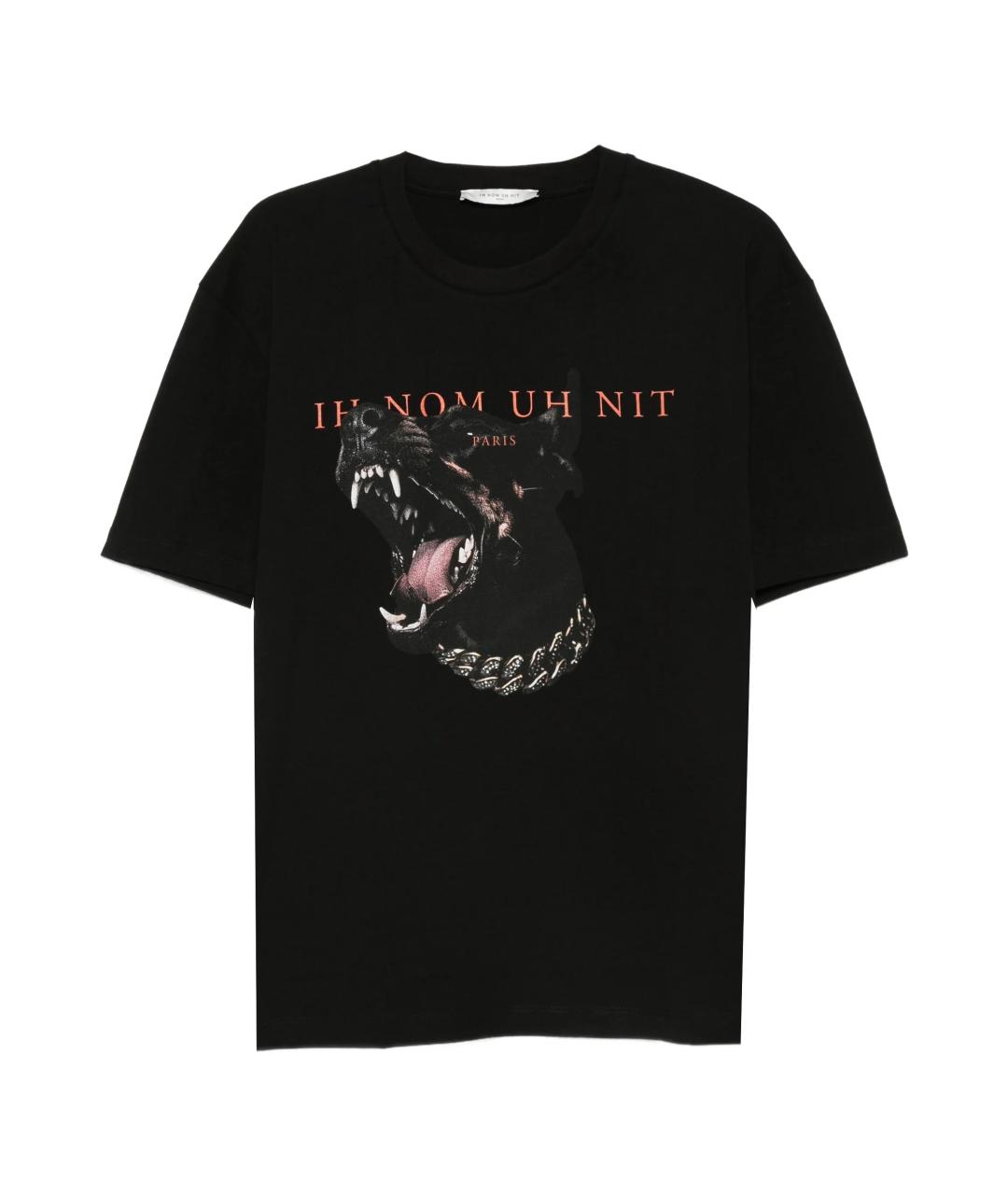 IH NOM UH NIT Черная хлопковая футболка, фото 1