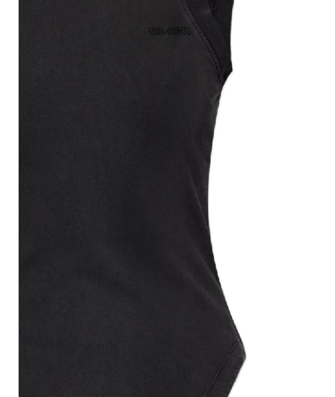 THE ATTICO Черная хлопковая майка, фото 2