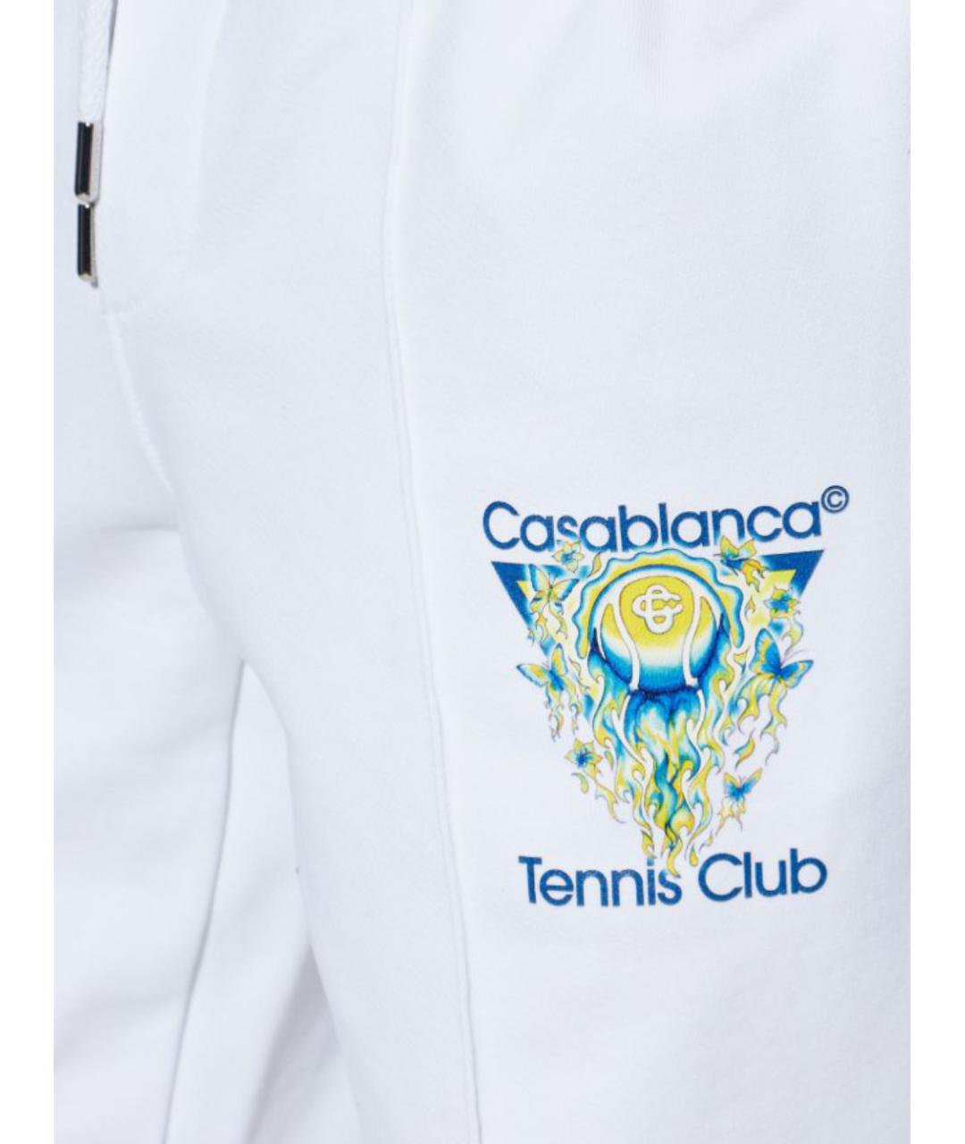 CASABLANCA Белые хлопковые повседневные брюки, фото 2