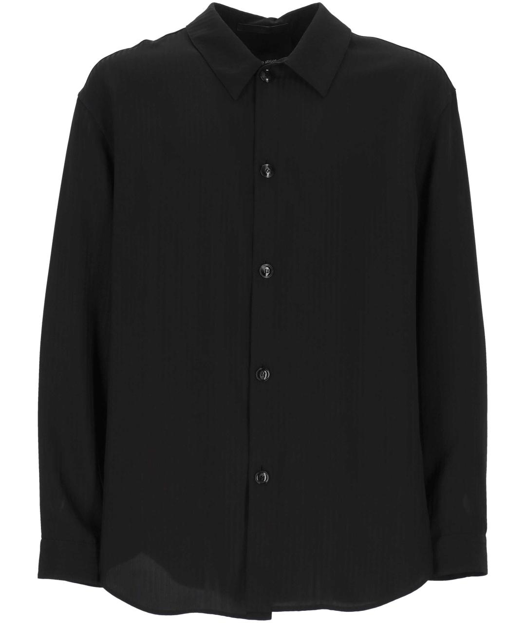 GIORGIO ARMANI Черная хлопковая кэжуал рубашка, фото 1