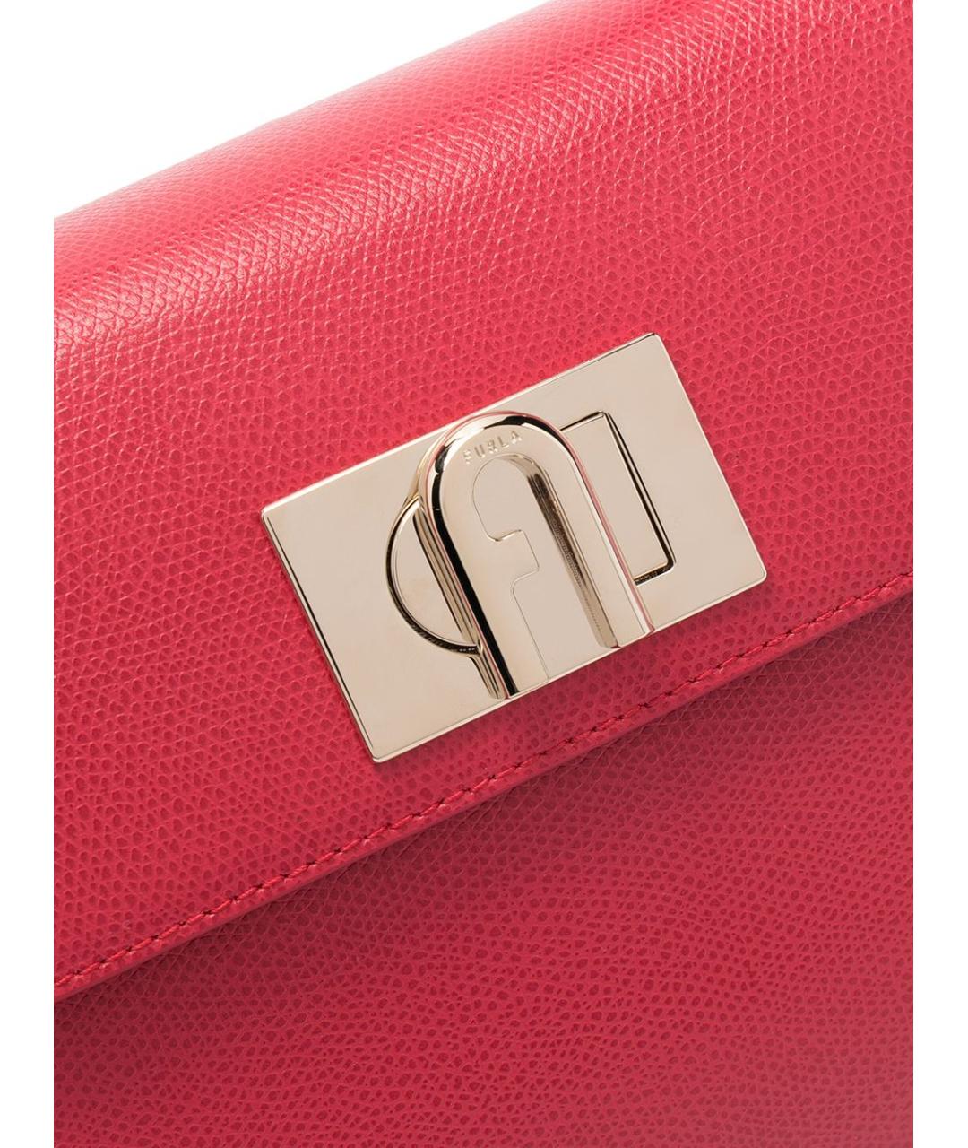 FURLA Красная кожаная сумка через плечо, фото 4