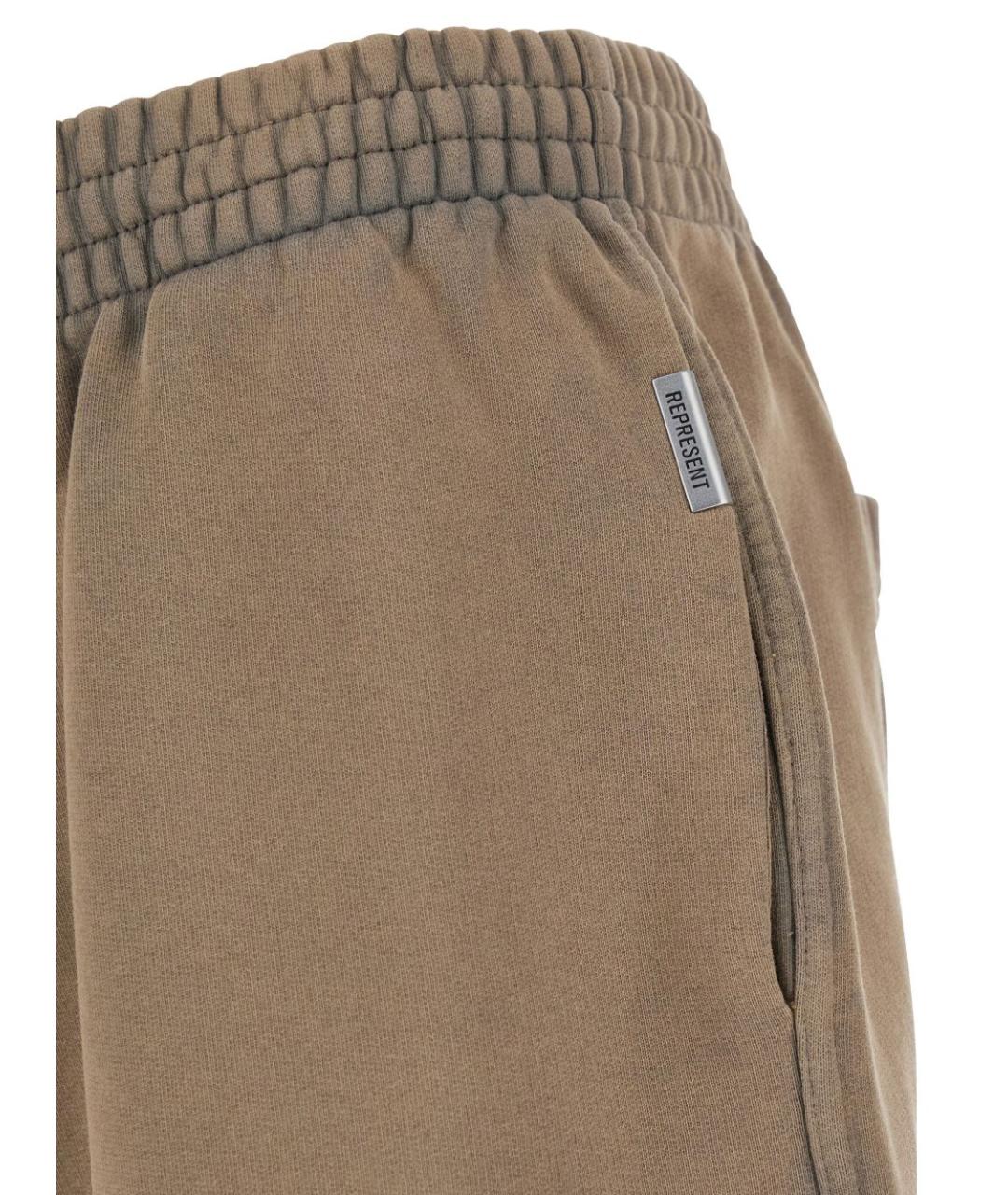 REPRESENT Бежевые хлопковые шорты, фото 2