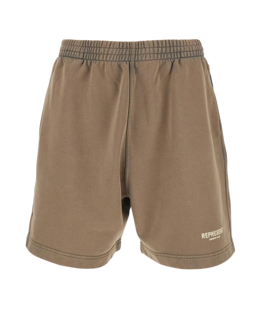 REPRESENT Бежевые хлопковые шорты, фото 1