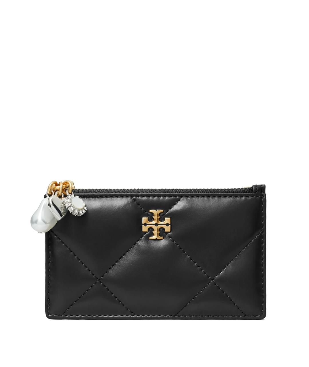 TORY BURCH Черный кожаный кошелек, фото 1