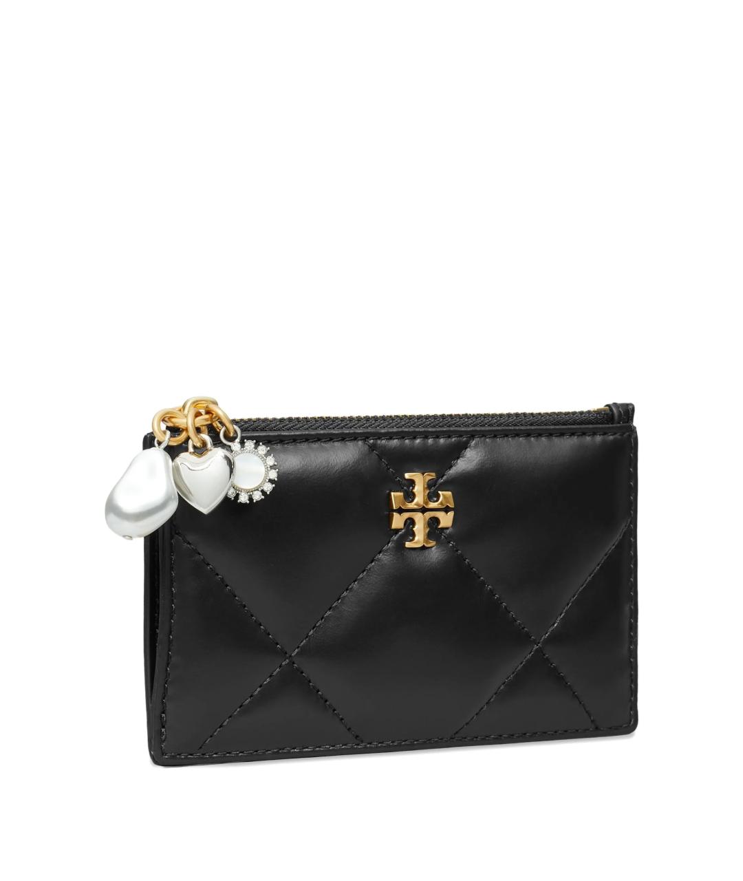 TORY BURCH Черный кожаный кошелек, фото 2