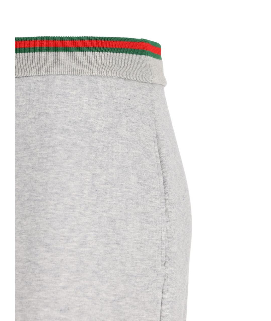GUCCI Серые хлопковые спортивные брюки и шорты, фото 2