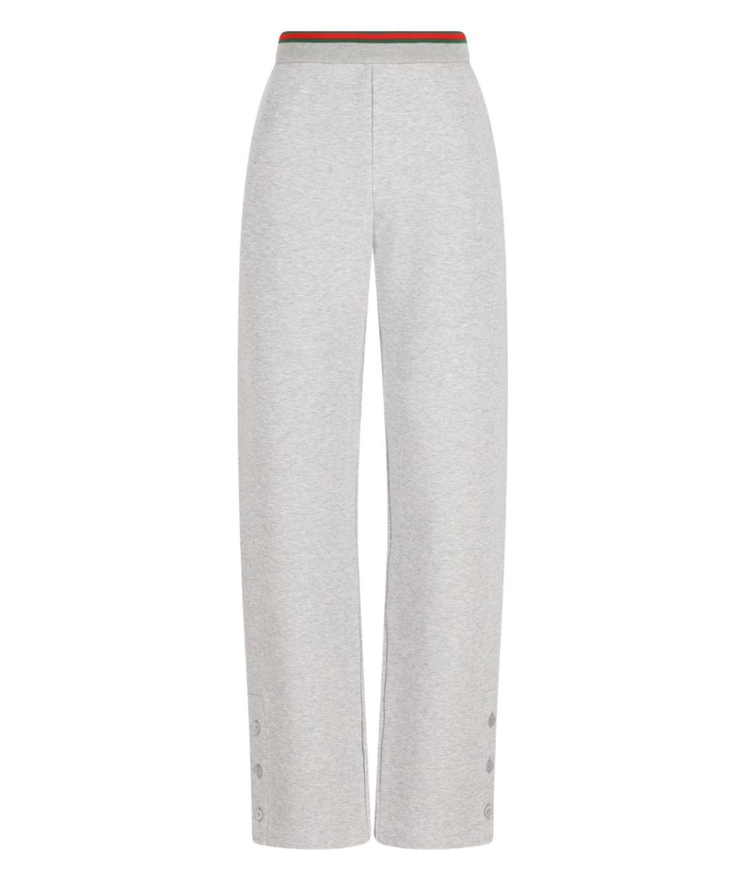 GUCCI Серые хлопковые спортивные брюки и шорты, фото 1