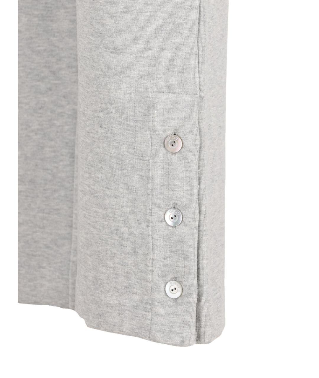 GUCCI Серые хлопковые спортивные брюки и шорты, фото 4