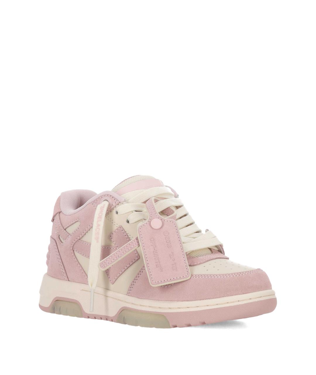 OFF-WHITE Розовые замшевые кроссовки, фото 2
