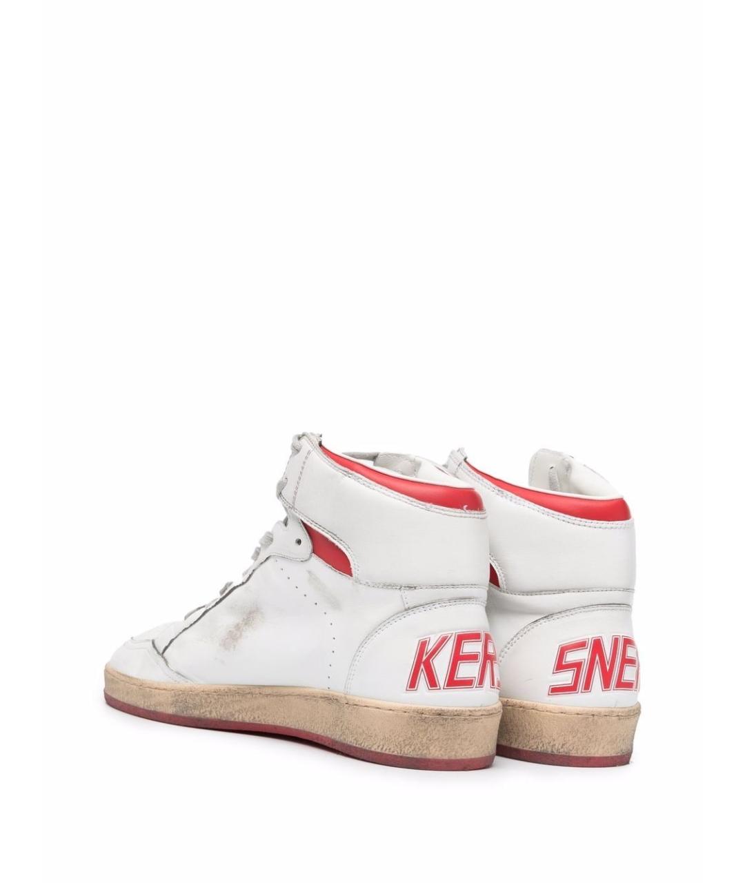 GOLDEN GOOSE DELUXE BRAND Белые кожаные высокие кроссовки / кеды, фото 3