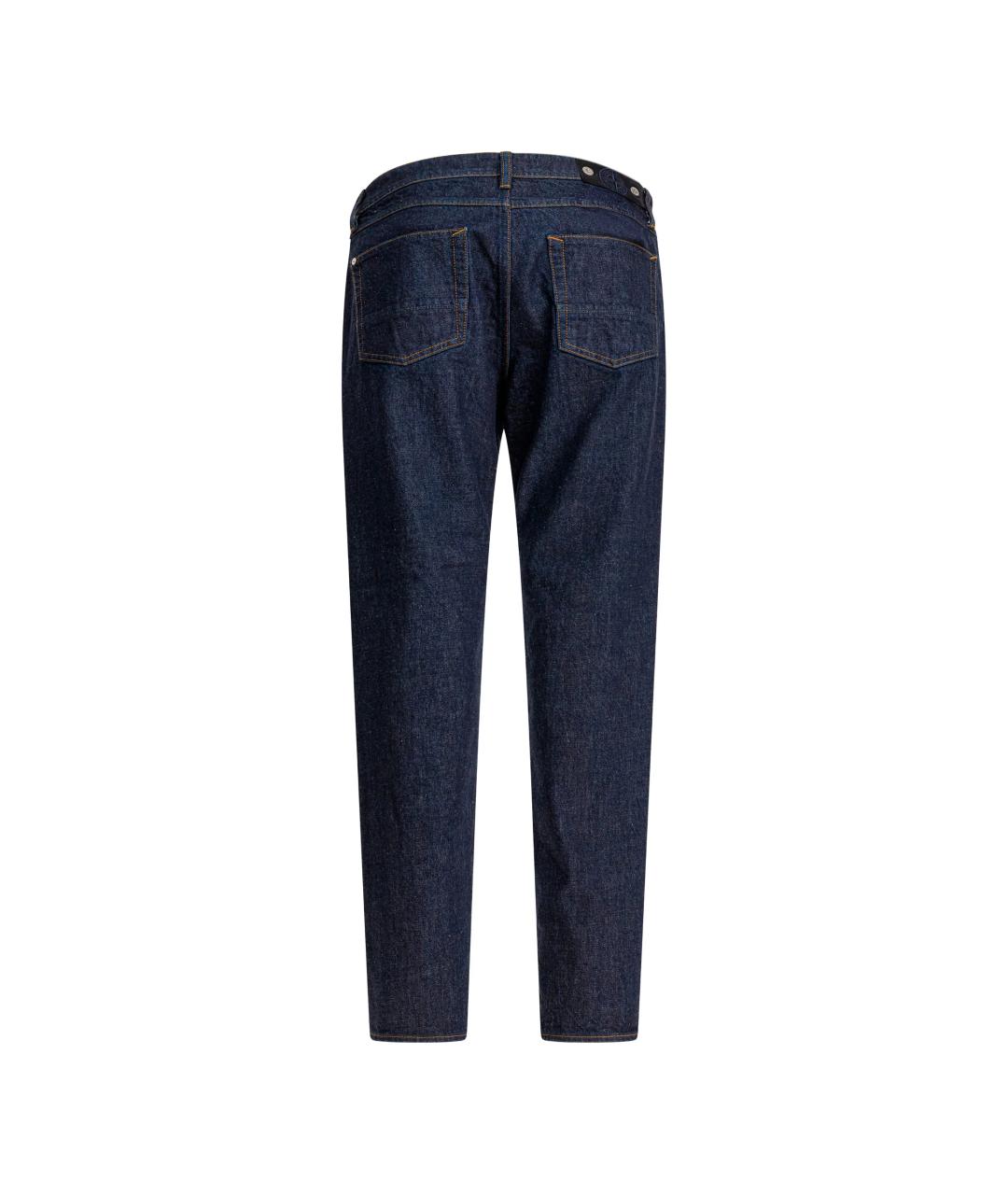STONE ISLAND Темно-синие хлопковые джинсы скинни, фото 3
