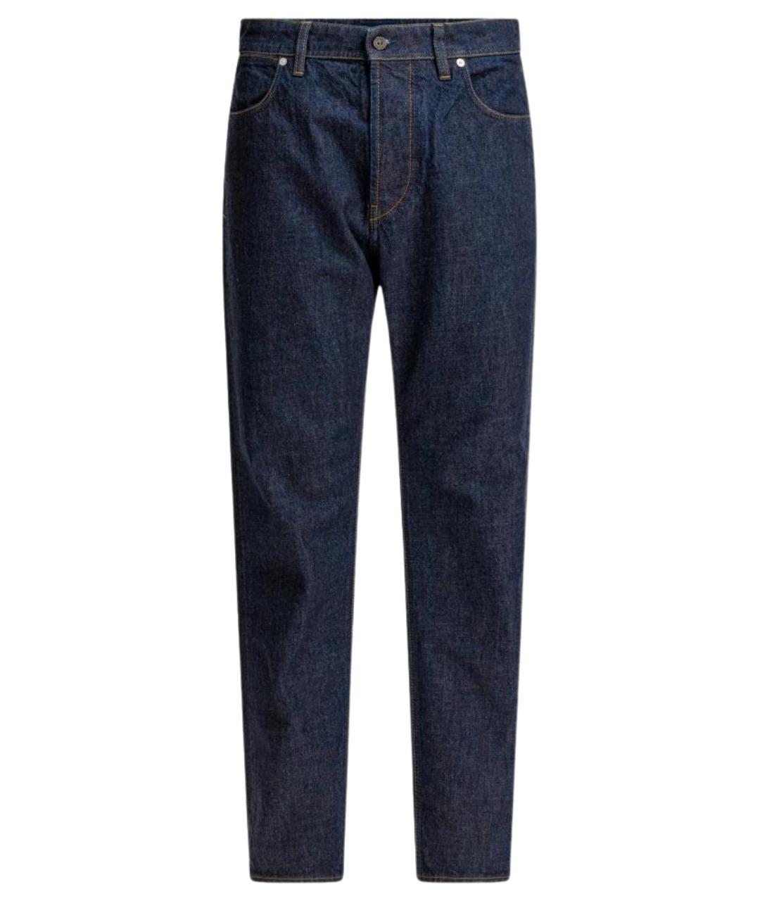 STONE ISLAND Темно-синие хлопковые джинсы скинни, фото 1