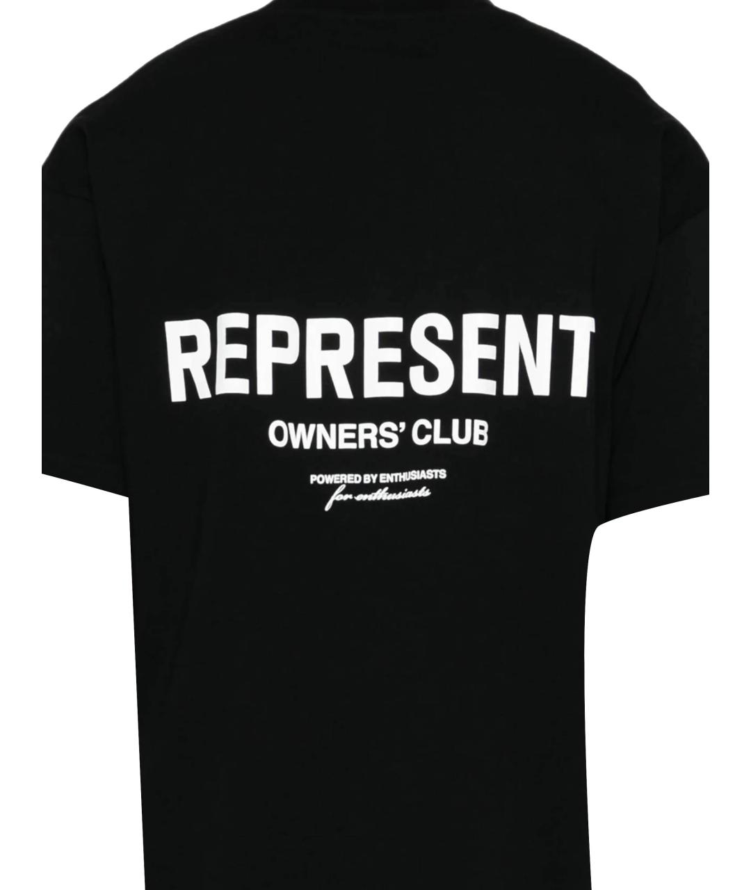 REPRESENT Черная хлопковая футболка, фото 3