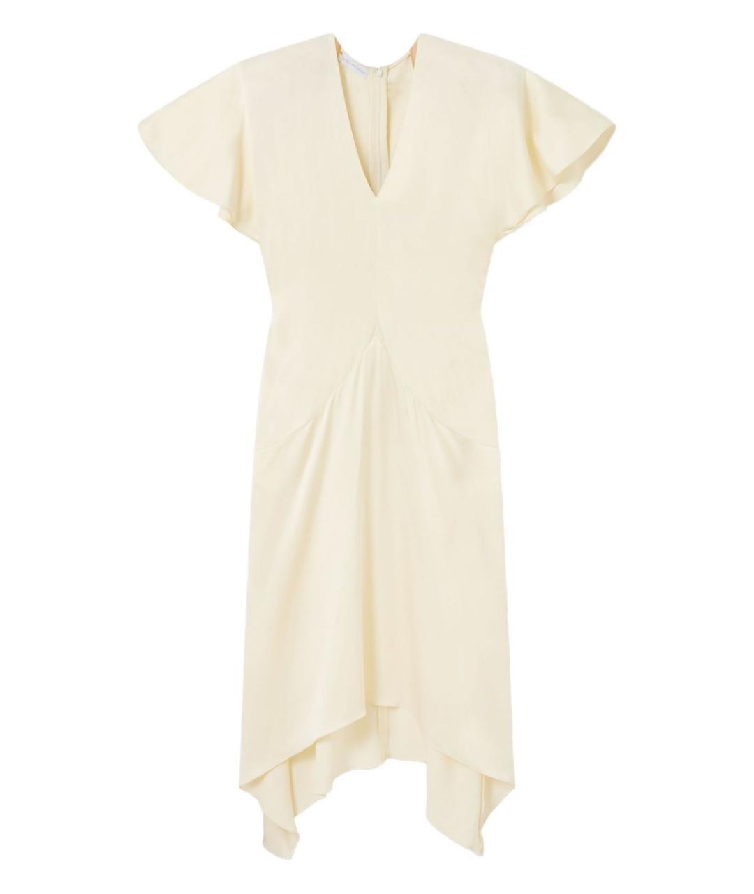 STELLA MCCARTNEY Бежевое вискозное повседневное платье, фото 1