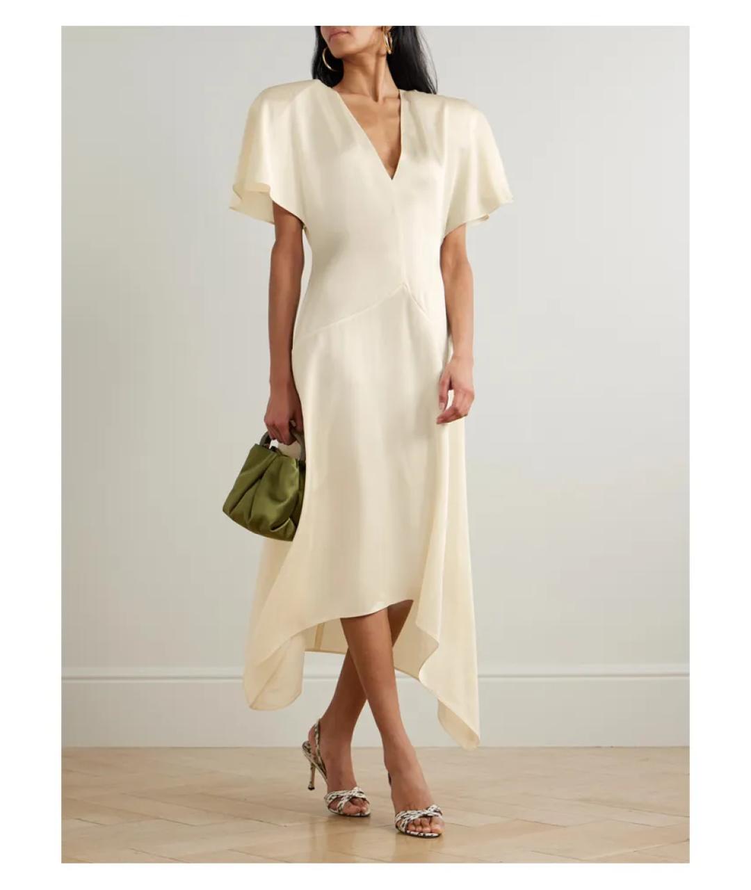 STELLA MCCARTNEY Бежевое вискозное повседневное платье, фото 3