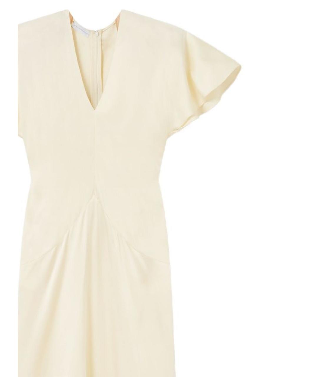 STELLA MCCARTNEY Бежевое вискозное повседневное платье, фото 2