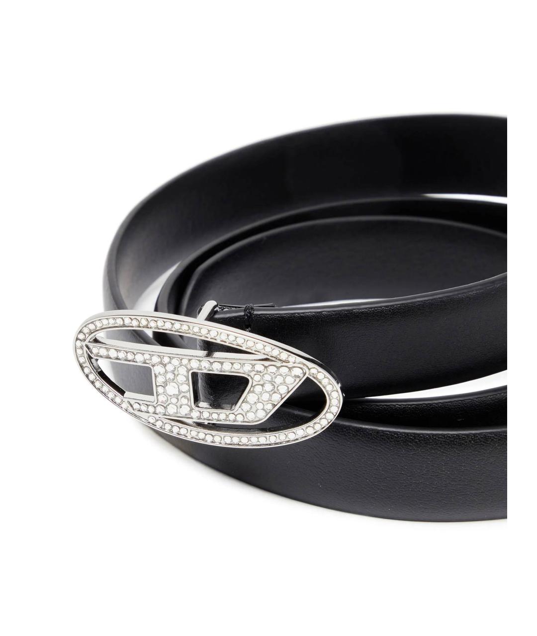 DIESEL Черный кожаный ремень, фото 3