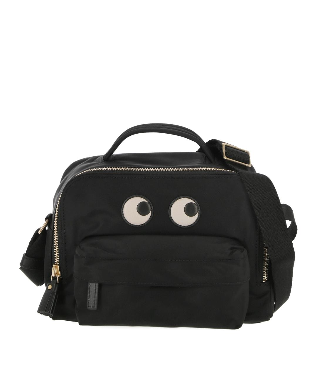 ANYA HINDMARCH Черная тканевая сумка через плечо, фото 1