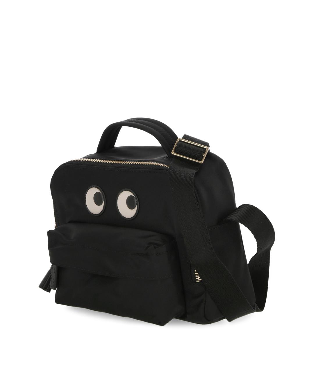 ANYA HINDMARCH Черная тканевая сумка через плечо, фото 2