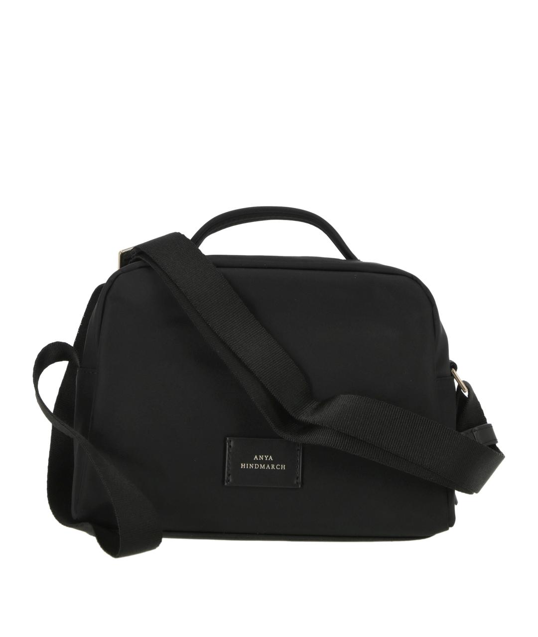 ANYA HINDMARCH Черная тканевая сумка через плечо, фото 3