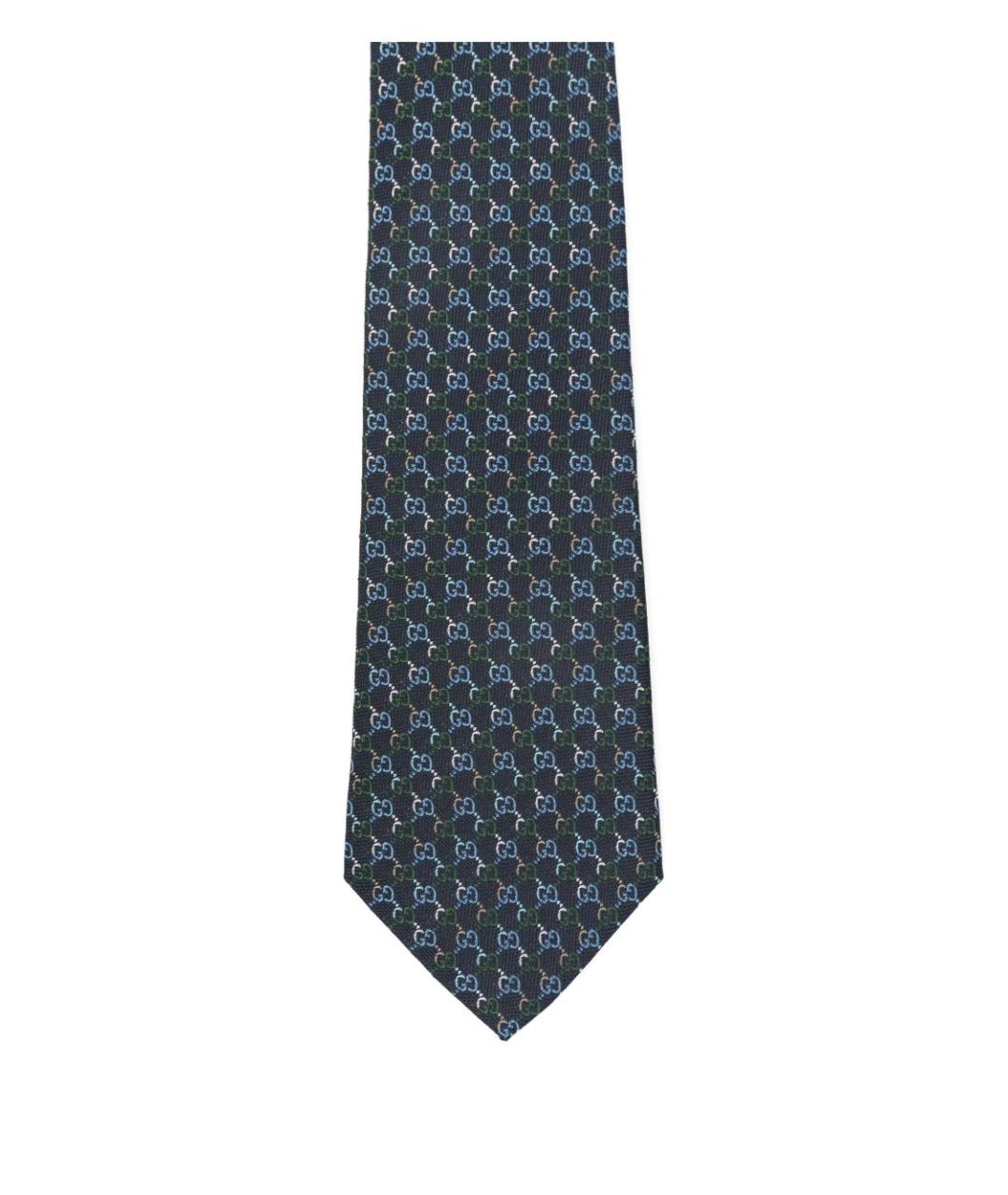 GUCCI Синий шелковый галстук, фото 2