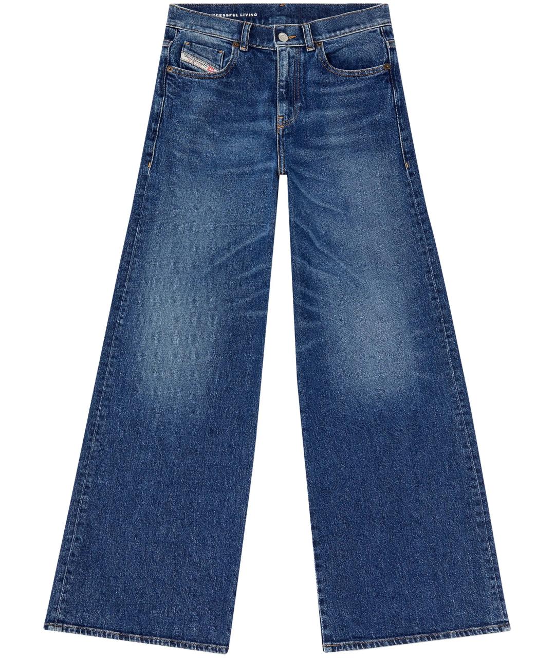 DIESEL Синие хлопковые прямые джинсы, фото 1
