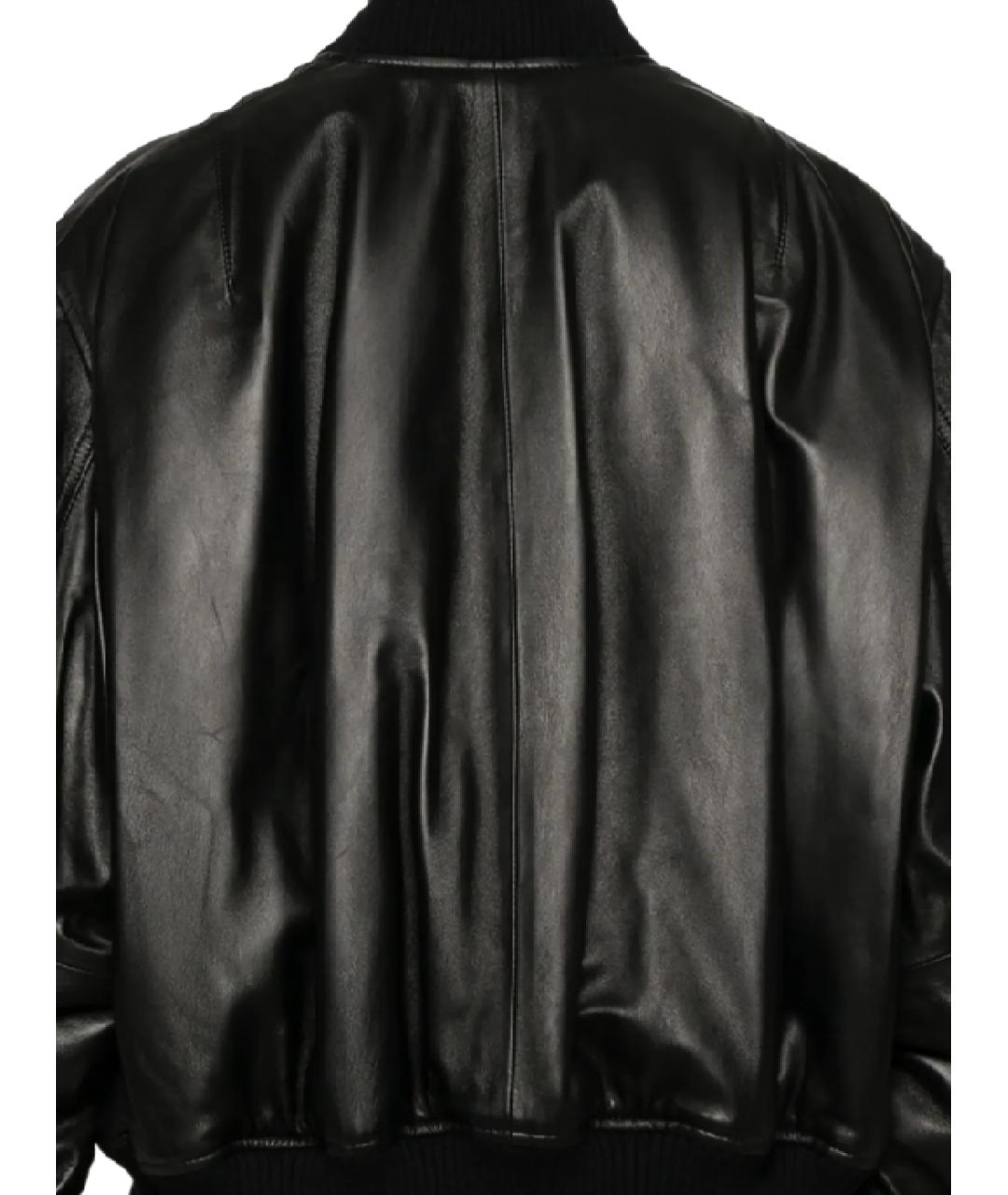 THE ATTICO Черная кожаная куртка, фото 3