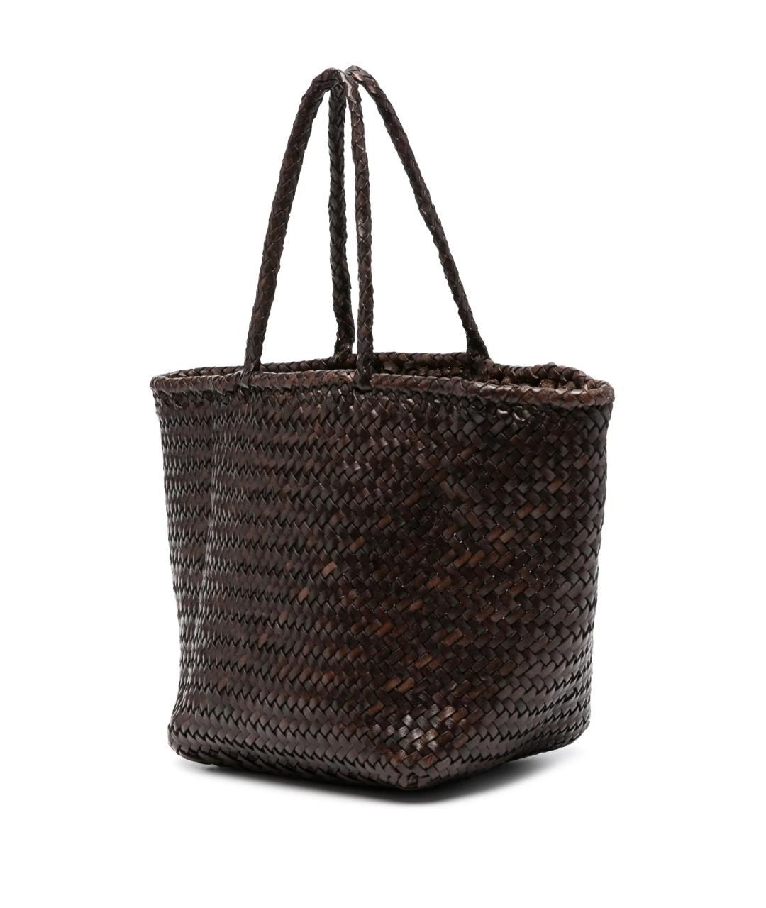 Dragon Diffusion Коричневая кожаная сумка тоут, фото 2