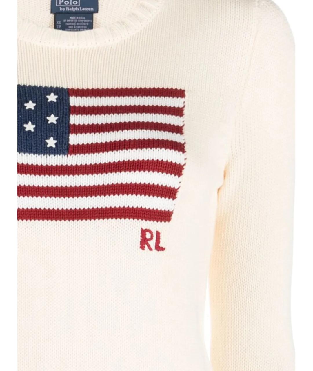 POLO RALPH LAUREN Белый хлопковый джемпер / свитер, фото 2