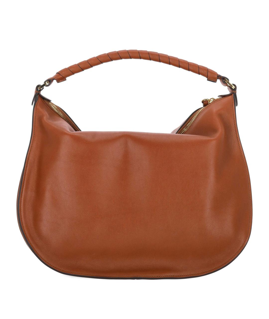 CHLOE Коричневая кожаная сумка через плечо, фото 3
