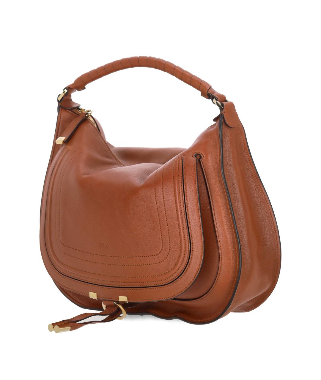 CHLOE Коричневая кожаная сумка через плечо, фото 2