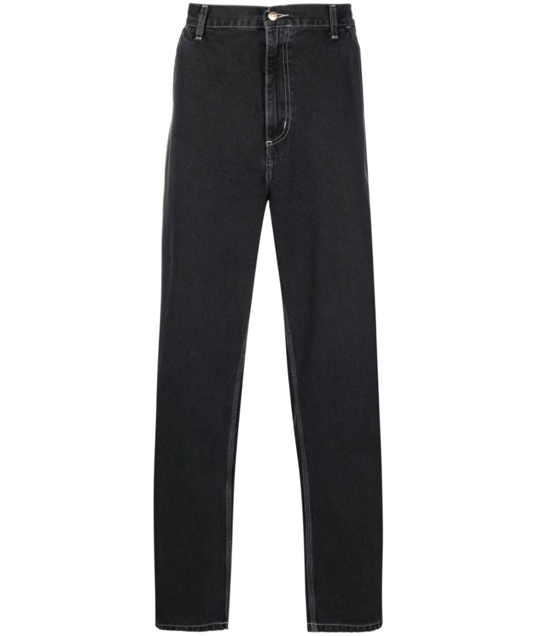 CARHARTT WIP Черные хлопковые прямые джинсы, фото 1