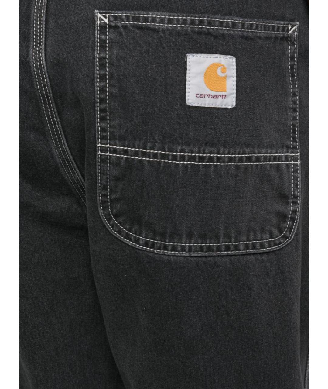 CARHARTT WIP Черные хлопковые прямые джинсы, фото 3