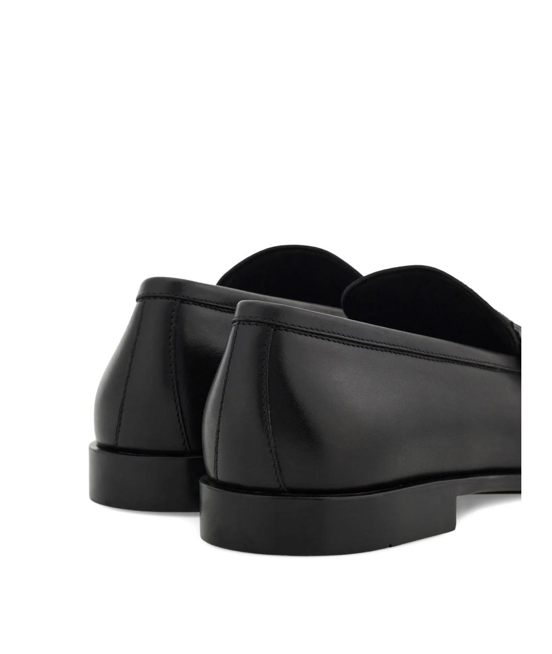 FERRAGAMO Черные кожаные лоферы, фото 3