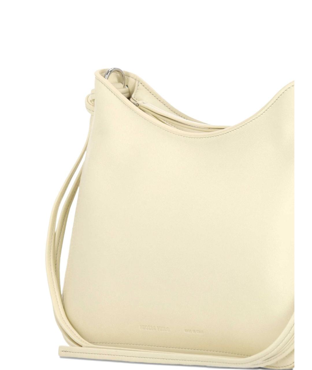 PHOEBE PHILO Серебряная кожаная сумка через плечо, фото 4