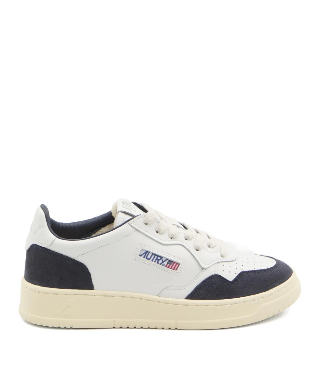 AUTRY Белые кожаные низкие кроссовки / кеды, фото 1