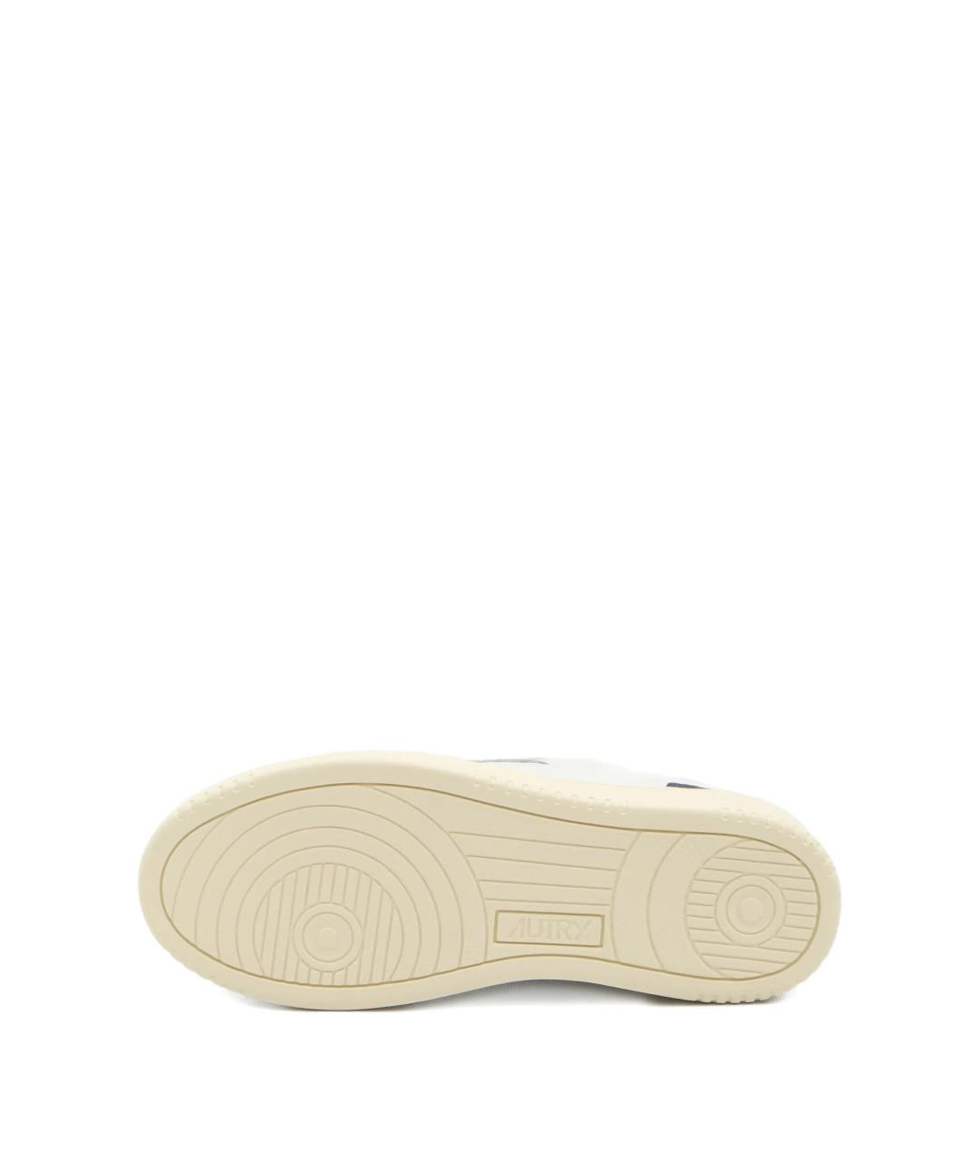 AUTRY Белые кожаные низкие кроссовки / кеды, фото 5