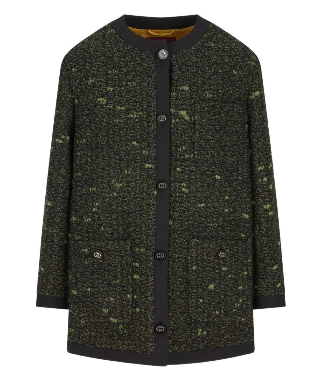 GUCCI Зеленая шерстяная куртка, фото 1