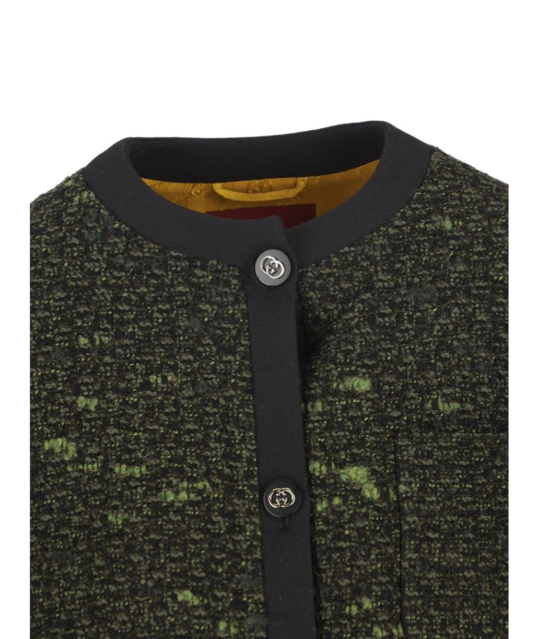 GUCCI Зеленая шерстяная куртка, фото 2