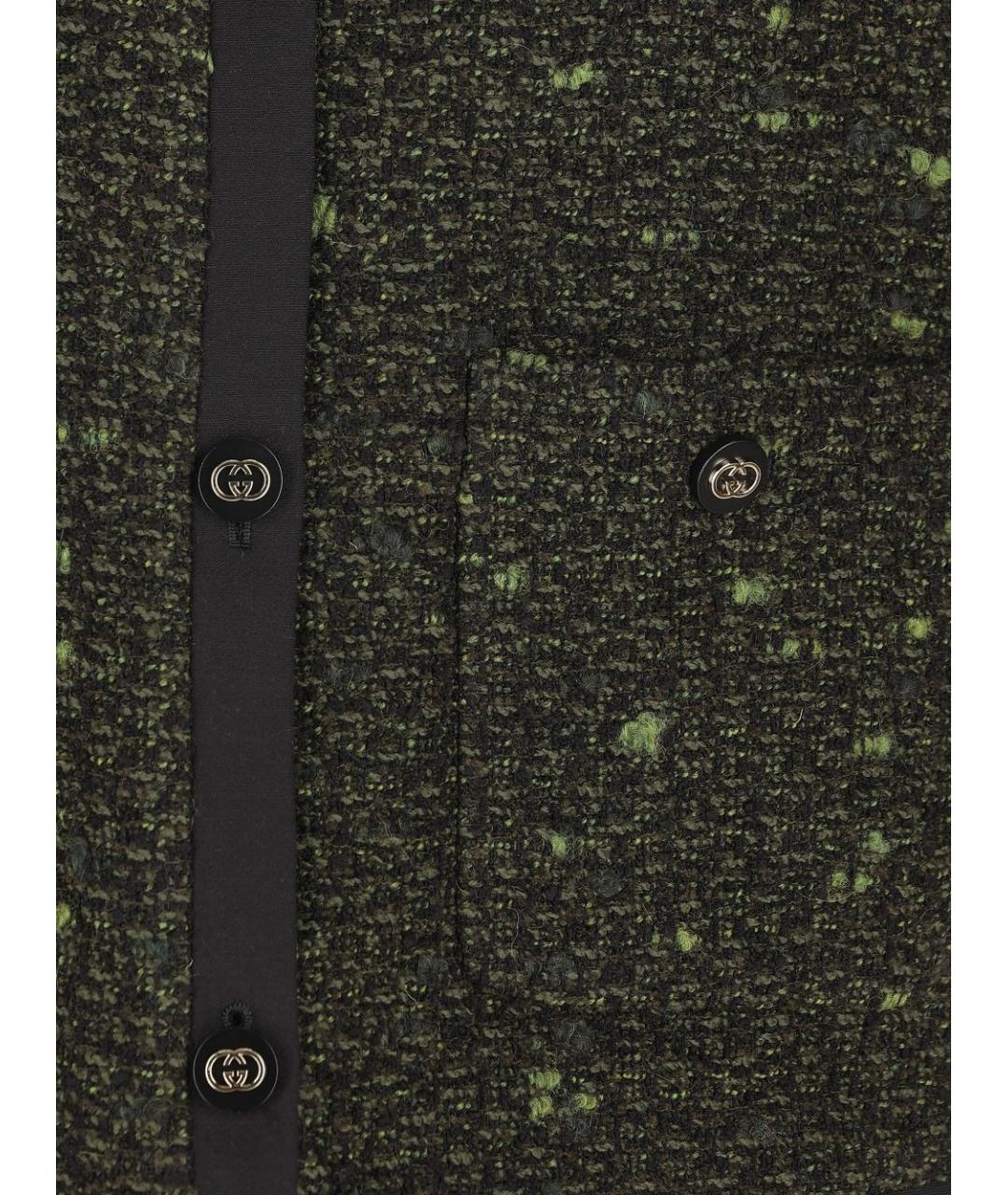 GUCCI Зеленая шерстяная куртка, фото 4