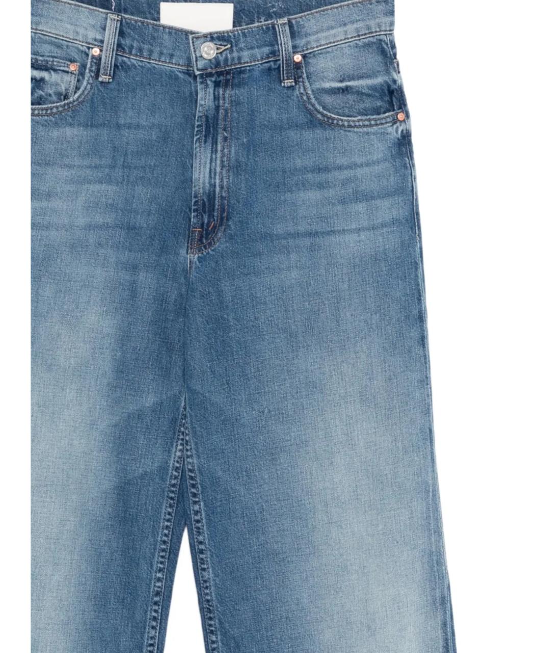 MOTHER Синие хлопковые прямые джинсы, фото 2