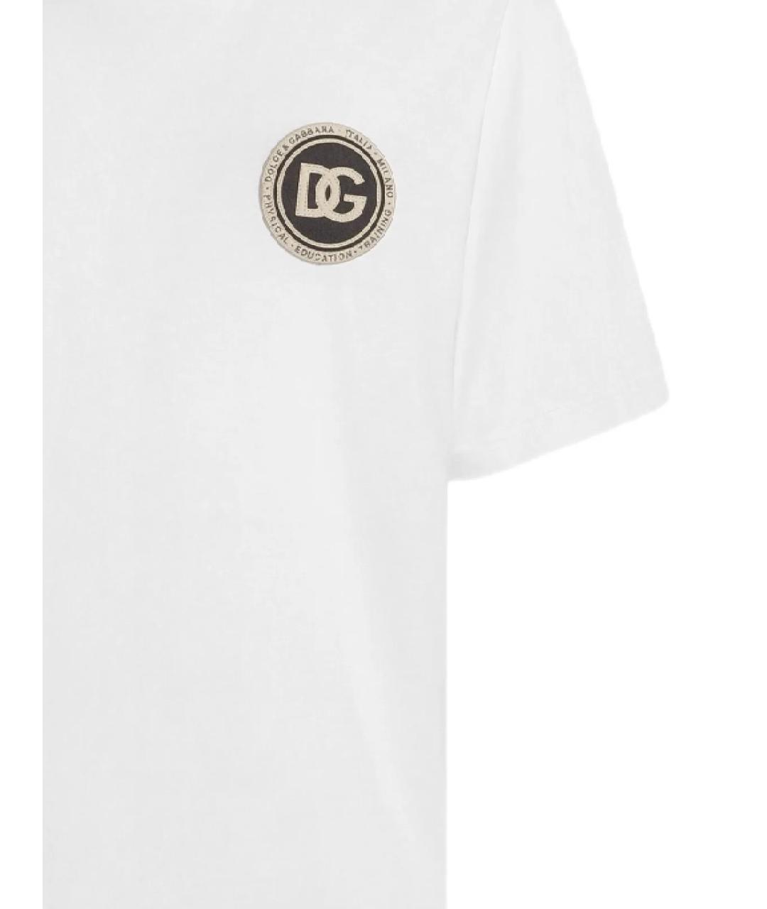 DOLCE&GABBANA Белая хлопковая футболка, фото 2